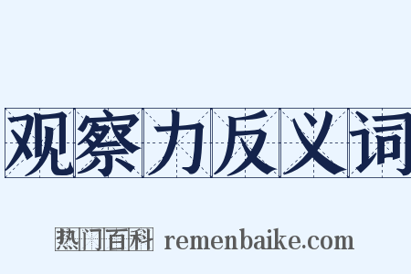 观察力反义词是什么意思的图片